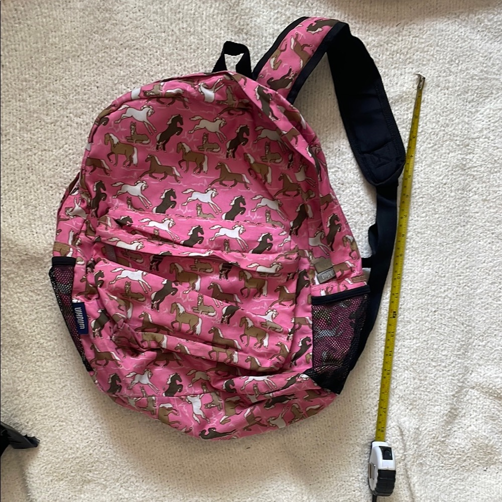 Pink and Black Patterned Backpack for Everyday Use